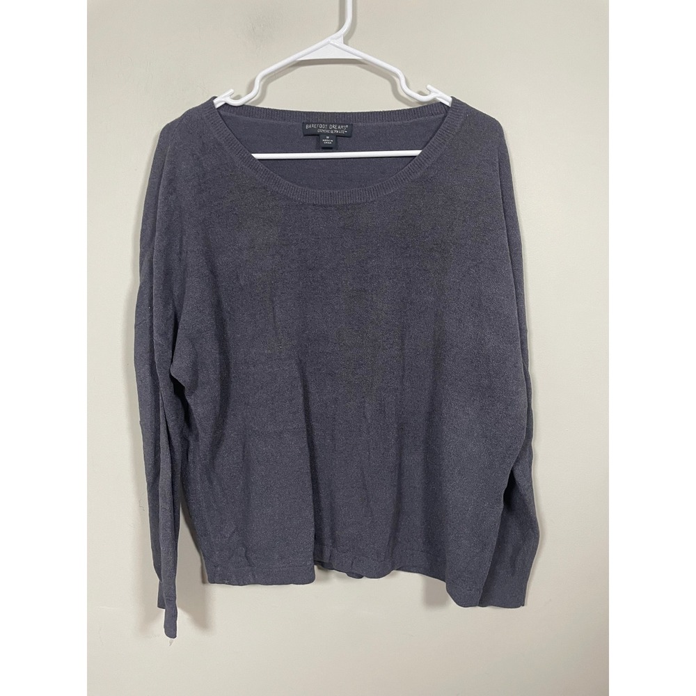 Barefoot Dreams CozyChic UltraLite‎ Gray Pullover Sweatshirt Size Medium
